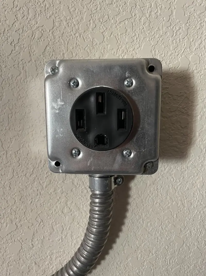 NEMA 14-50 outlet installed for Electrical Panel Upgrade in Fruit Heights